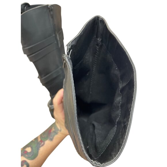 Torrid Womans Black Non Leather Below Knee Riding Boots SKU 9584 - Picture 6 of 12